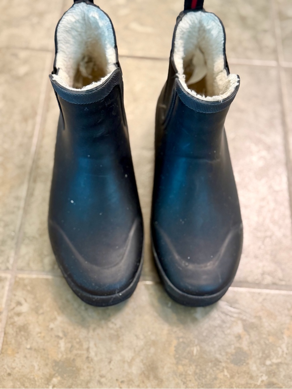 Tretorn Black Waterproof Fleece-Lined Ankle Boots